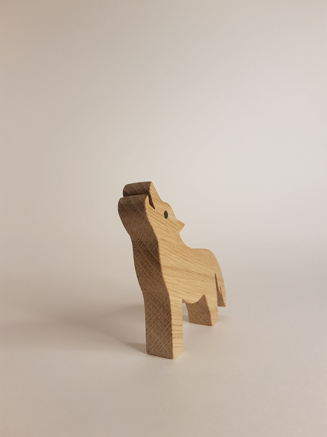 Loup décoratif en bois