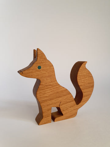 Renard décoratif en bois