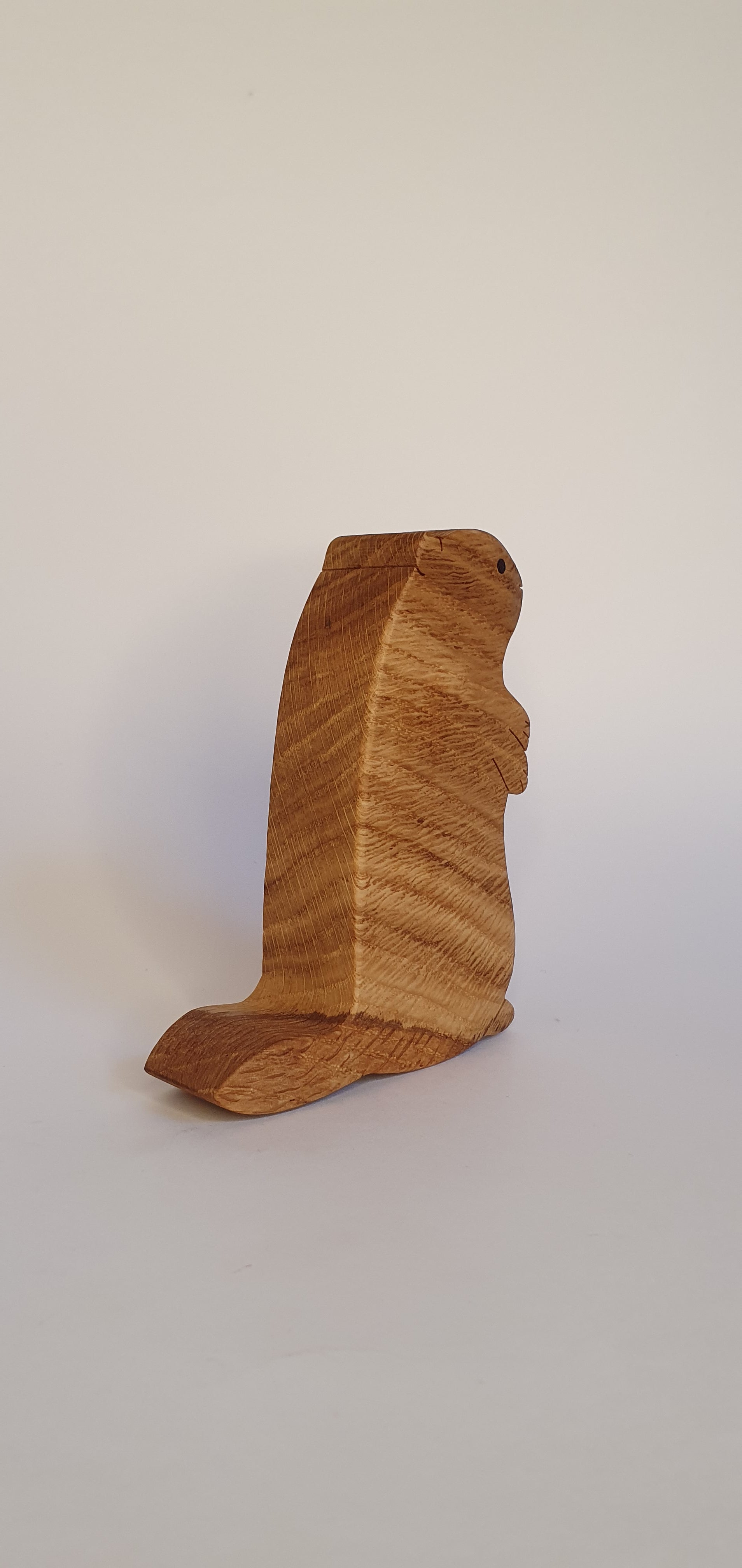 Marmotte décorative en bois